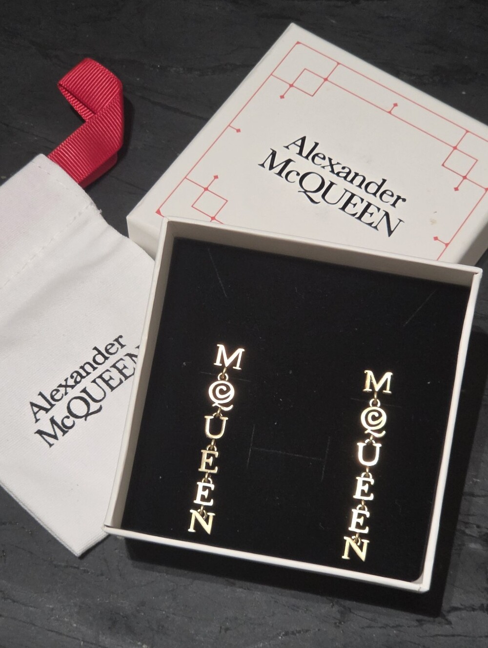 Alexander McQueen Logo Earrings